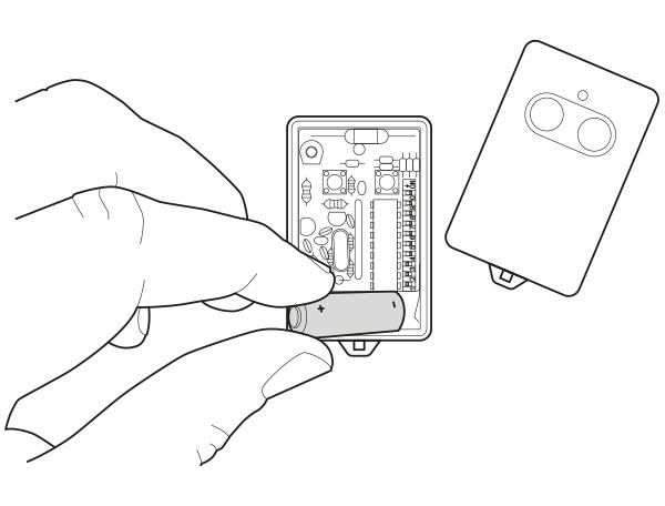 Batterien wechseln im Handsender Aeterna Mini