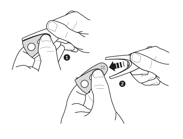 Öffnen des Handsendergehäuses Novotron 502 MAX43-2