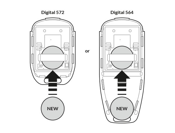 Batterien wechseln im Handsender Marantec Digital 564 und 572