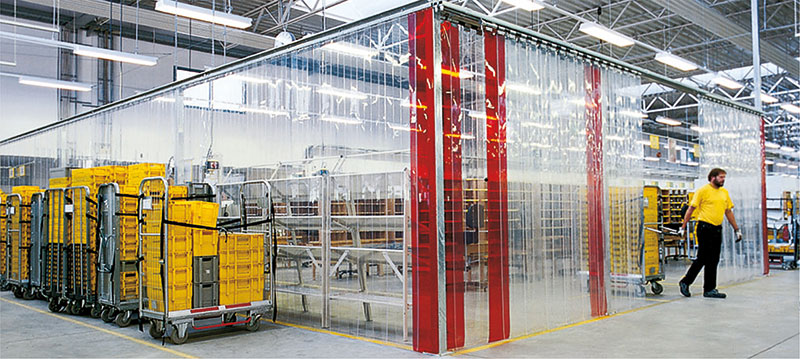 PVC strip curtains for the food industry