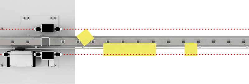 Example of the detection of the C-test piece