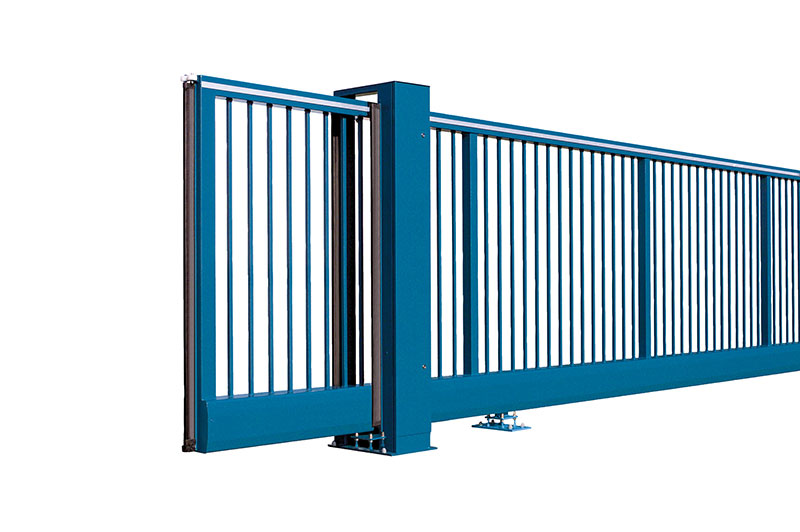 sliding gate in blue