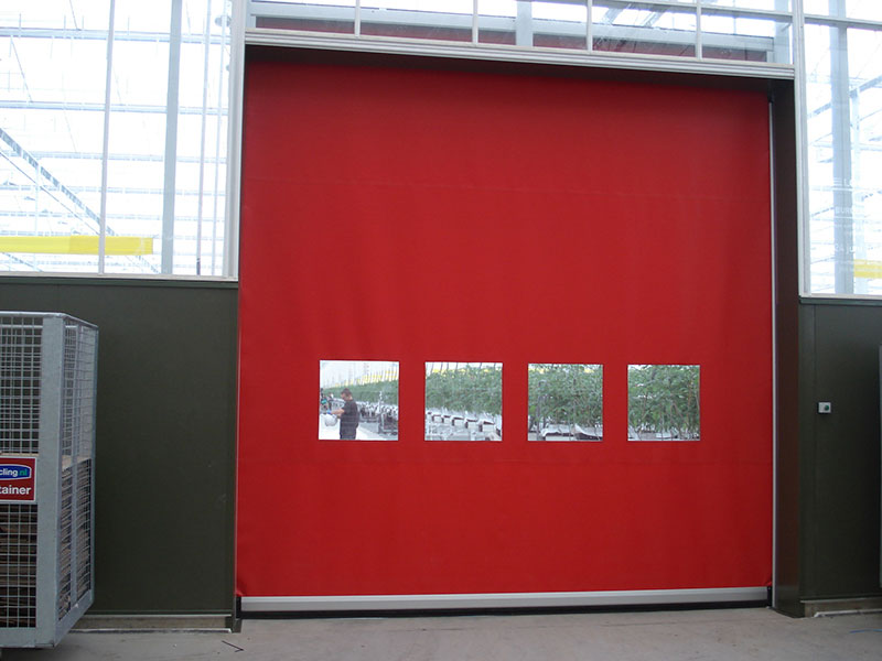 PVC Schnelllauftor in rot